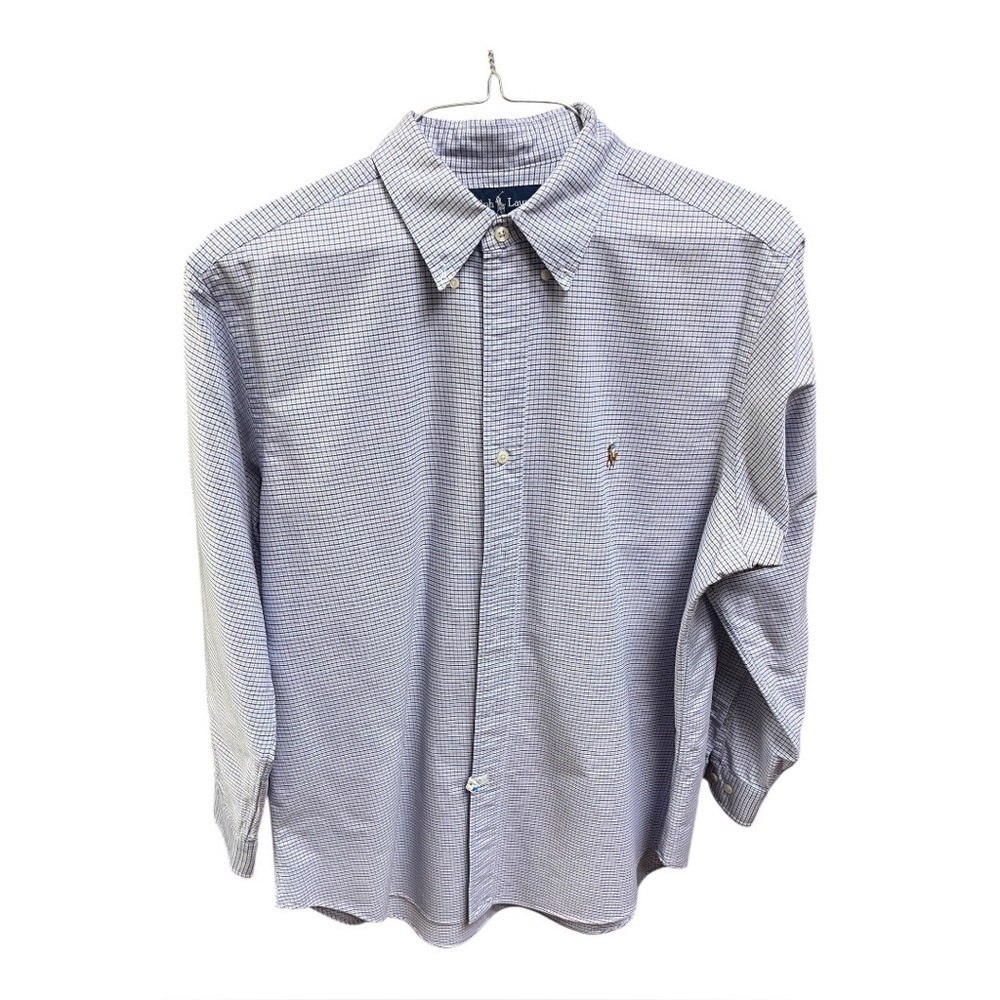 New Condition 👔 Ralph Lauren Classic Fit Tattersall Oxford Shirt
